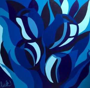 Blauwe Tulpen Schilderij