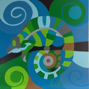 Kameleon Schilderij